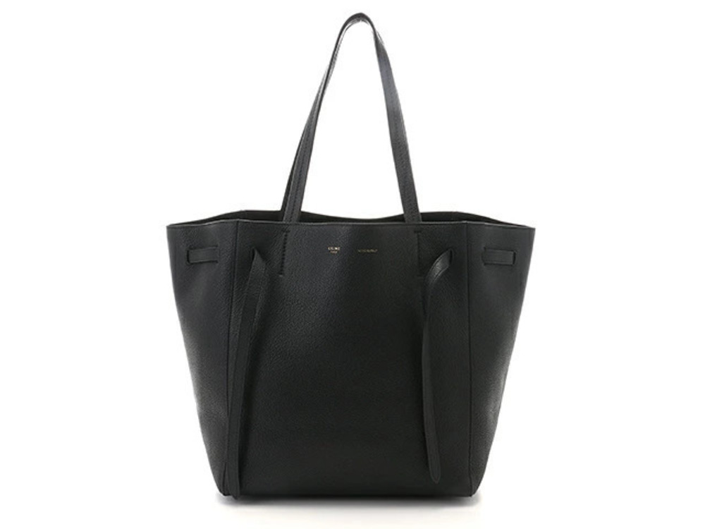 Celine Cabas Phantom Tote Bag Embossed Black